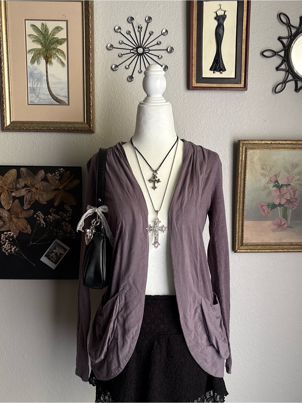2000’s Megan Fox inspired Dark Plum Knit Top